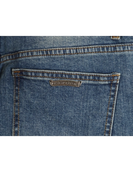 Chrome Heart Classic Cross-Patterned Jeans,Chrome Hearts