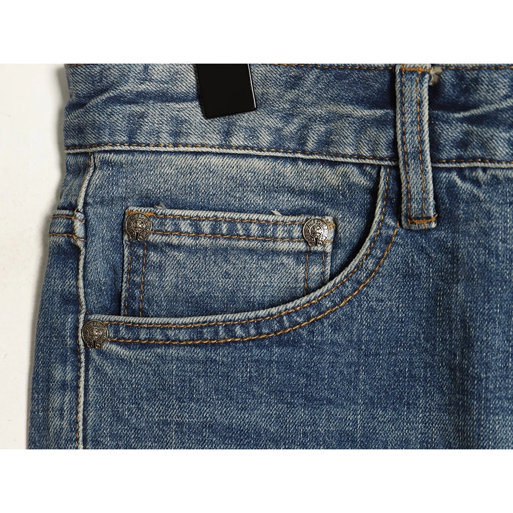 Chrome Heart Classic Cross-Patterned Jeans,Chrome Hearts