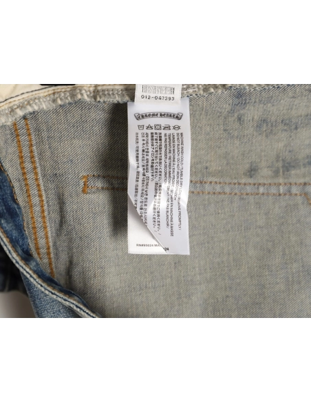 Chrome Heart Classic Cross-Patterned Jeans,Chrome Hearts