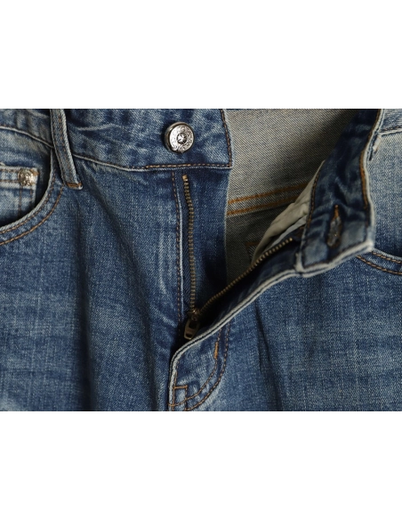 Chrome Heart Classic Cross-Patterned Jeans,Chrome Hearts