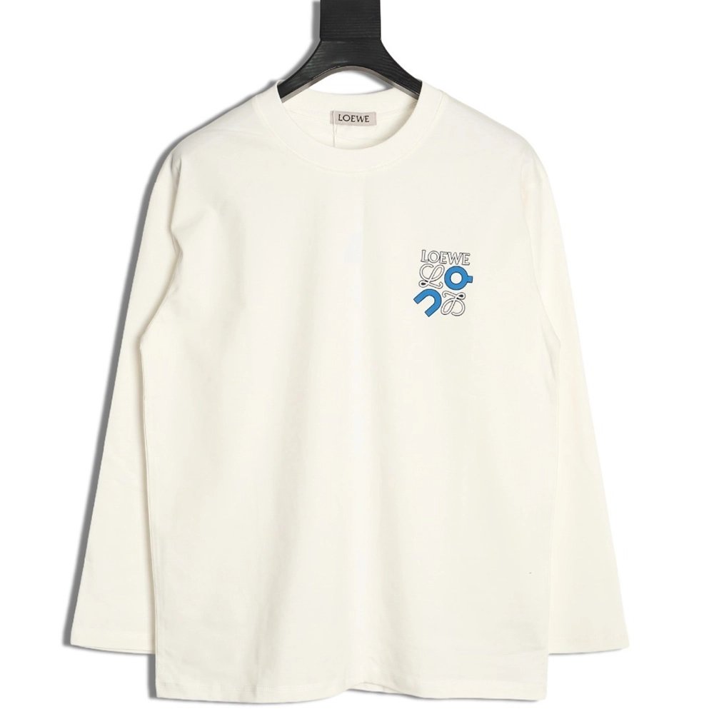 Loewe on Collaboration Logo Printed Long-Sleeve T-Shirt,Loewe