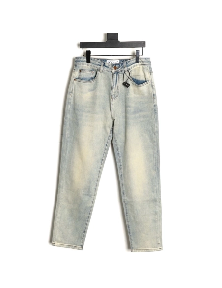 Loewe glitch-style embroidered logo jeans,Loewe