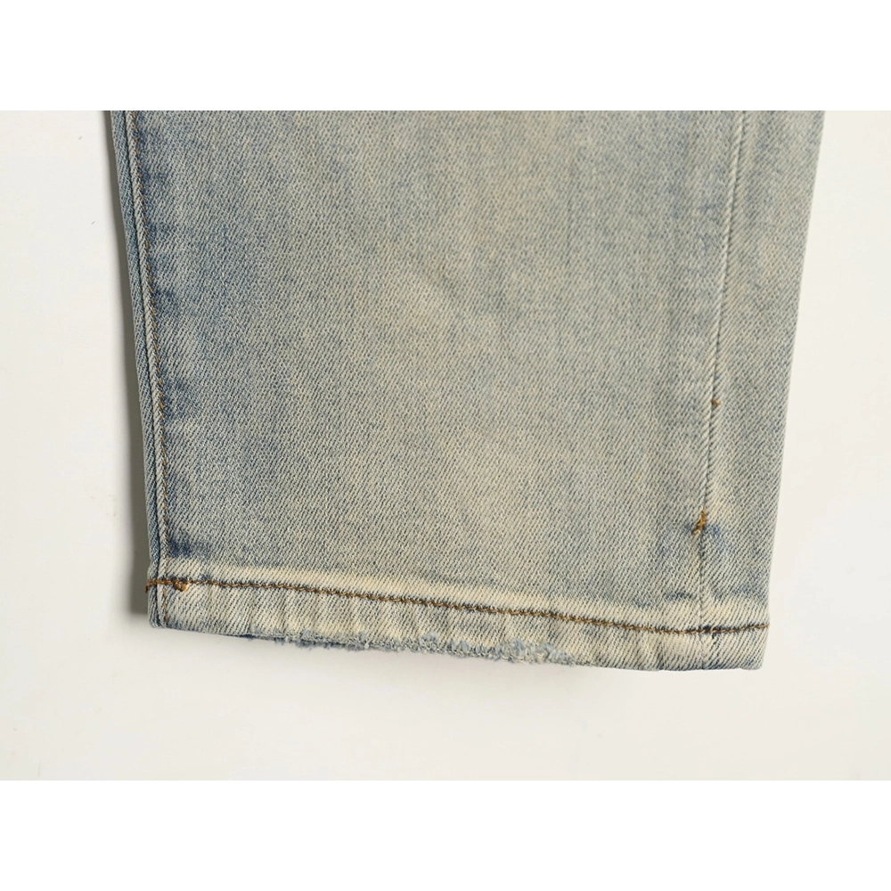 Loewe glitch-style embroidered logo jeans,Loewe