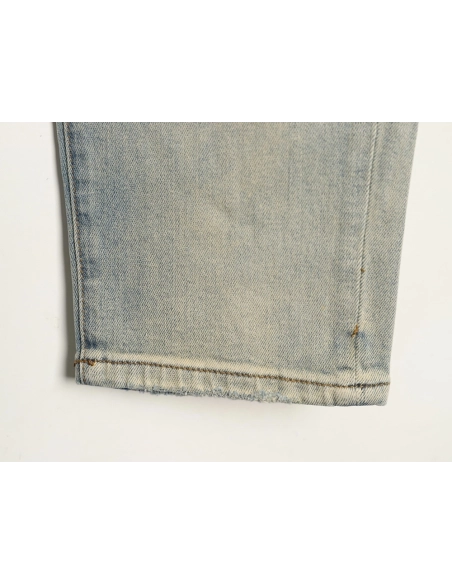 Loewe glitch-style embroidered logo jeans,Loewe