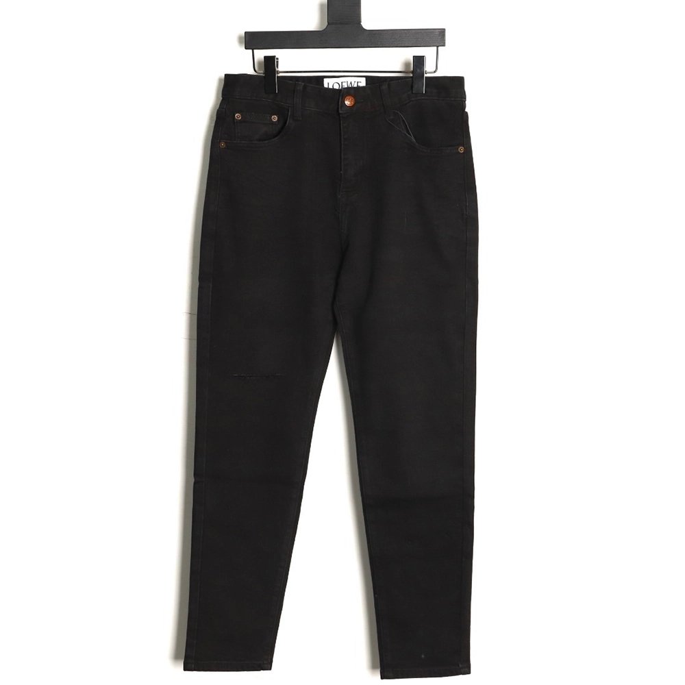 Loewe jeans with flame embroidered logo on the back,Loewe