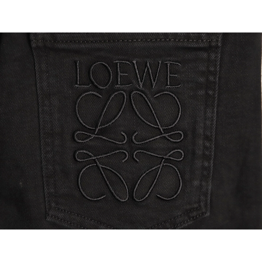 Loewe jeans with flame embroidered logo on the back,Loewe