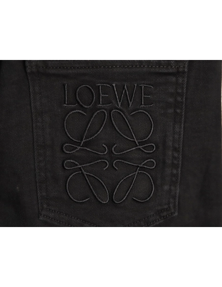 Loewe jeans with flame embroidered logo on the back,Loewe