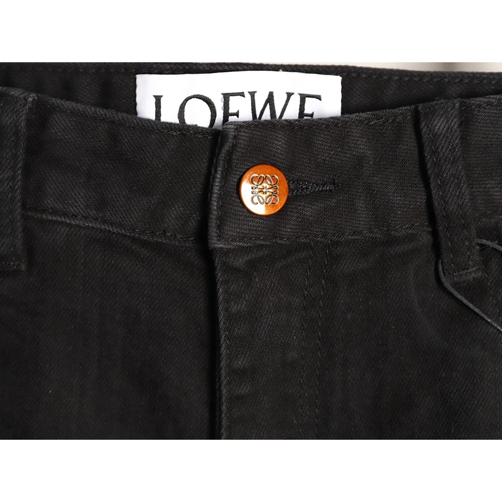 Loewe jeans with flame embroidered logo on the back,Loewe