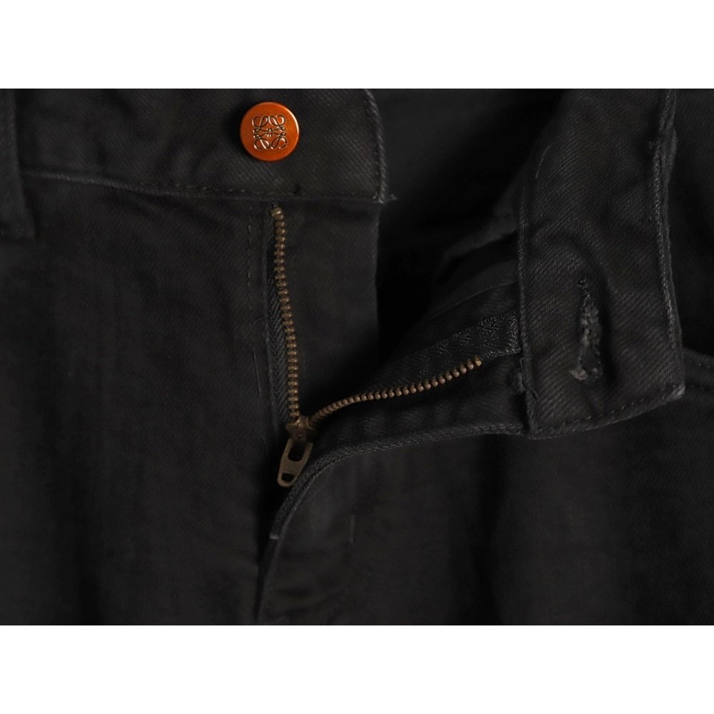 Loewe jeans with flame embroidered logo on the back,Loewe