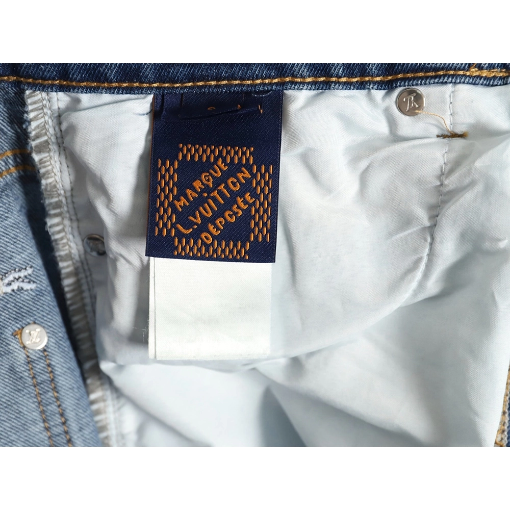 Louis Vuitton animal embroidered jeans suit,Louis Vuitton