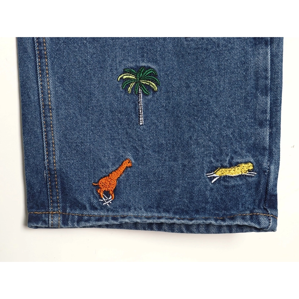 Louis Vuitton animal embroidered jeans suit,Louis Vuitton