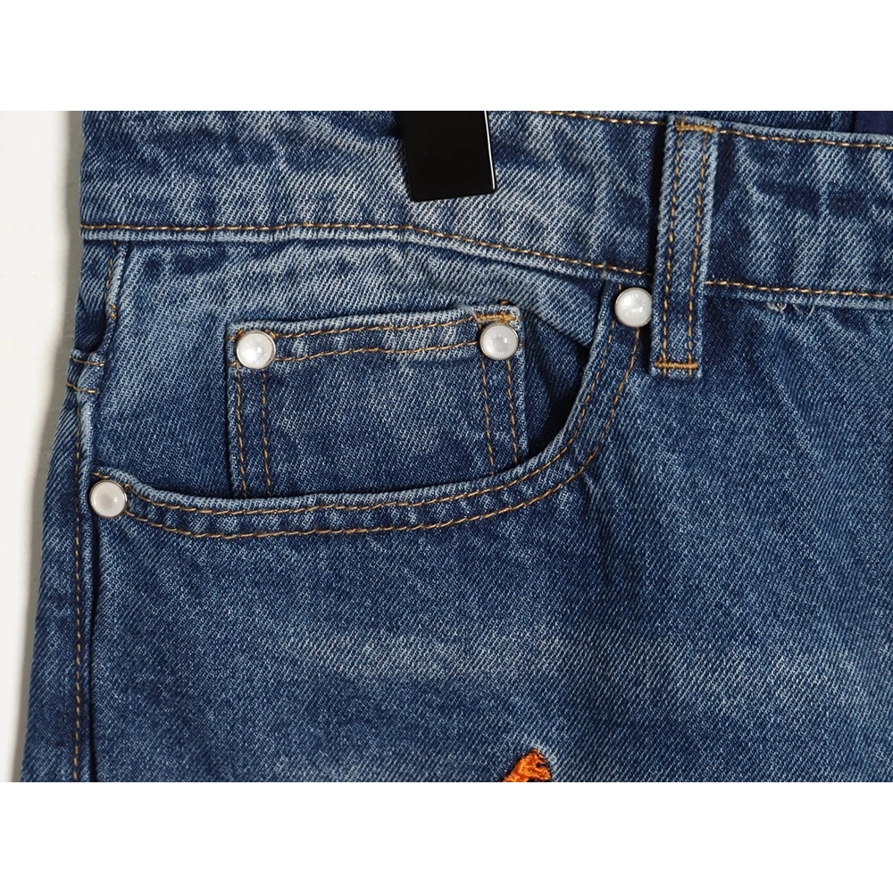 Louis Vuitton animal embroidered jeans suit,Louis Vuitton