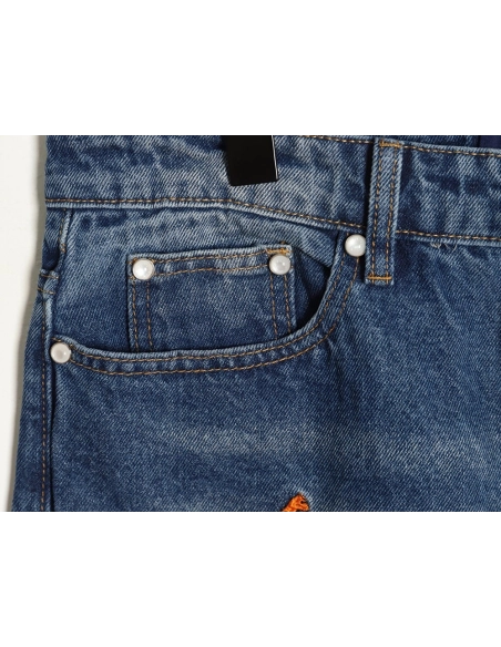 Louis Vuitton animal embroidered jeans suit,Louis Vuitton