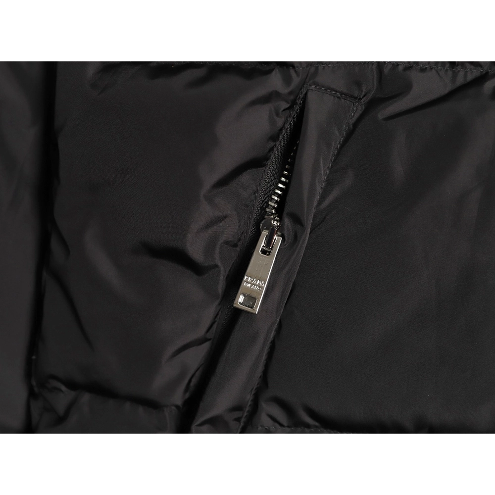 Prada triangular label stand-up collar down jacket,Prada