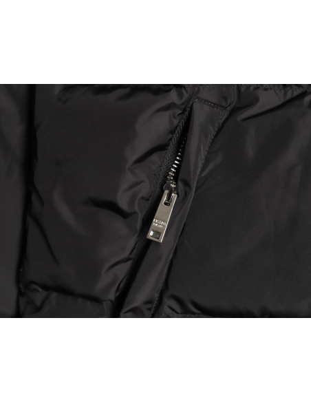 Prada triangular label stand-up collar down jacket,Prada