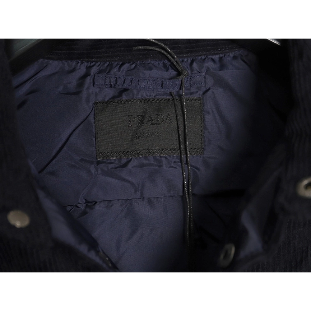 Prada Corduroy Jacket with Pocket Triangle Label,Prada