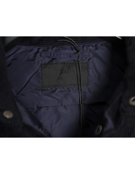 Prada Corduroy Jacket with Pocket Triangle Label,Prada