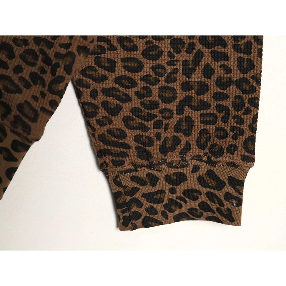 Supreme Leopard Print Waffle Hooded Jacket,Supreme