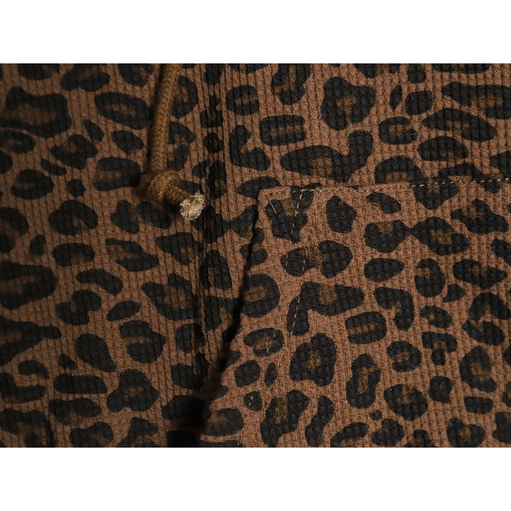 Supreme Leopard Print Waffle Hooded Jacket,Supreme
