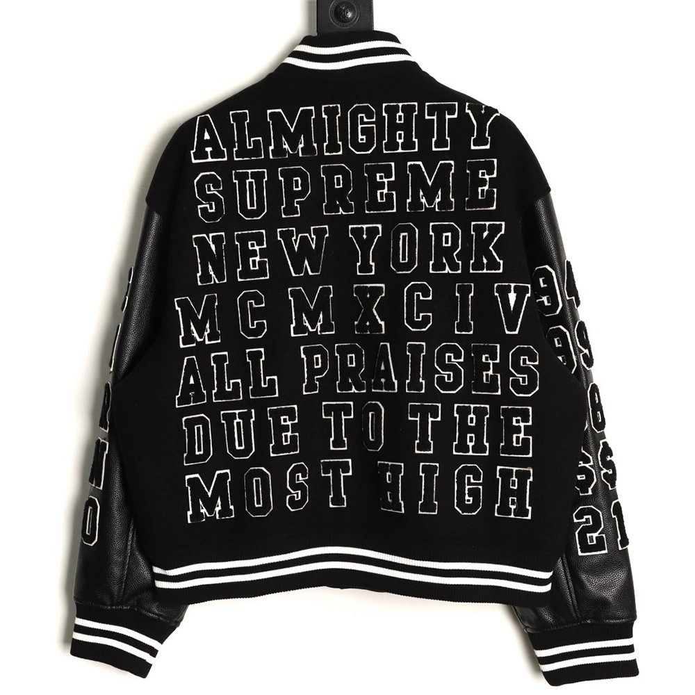 Supreme chenille appliqu¨¦ pattern captains sleeve baseball jersey,Supreme