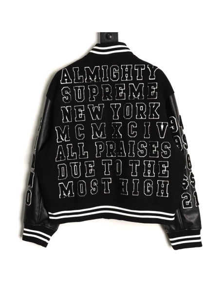 Supreme chenille appliqu¨¦ pattern captains sleeve baseball jersey,Supreme