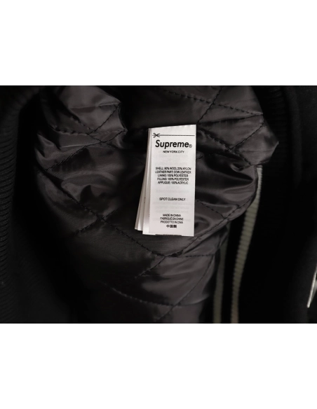 Supreme chenille appliqu¨¦ pattern captains sleeve baseball jersey,Supreme