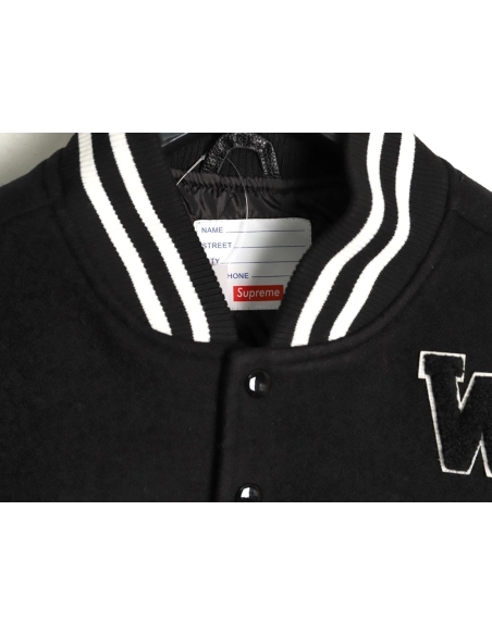 Supreme chenille appliqu¨¦ pattern captains sleeve baseball jersey,Supreme