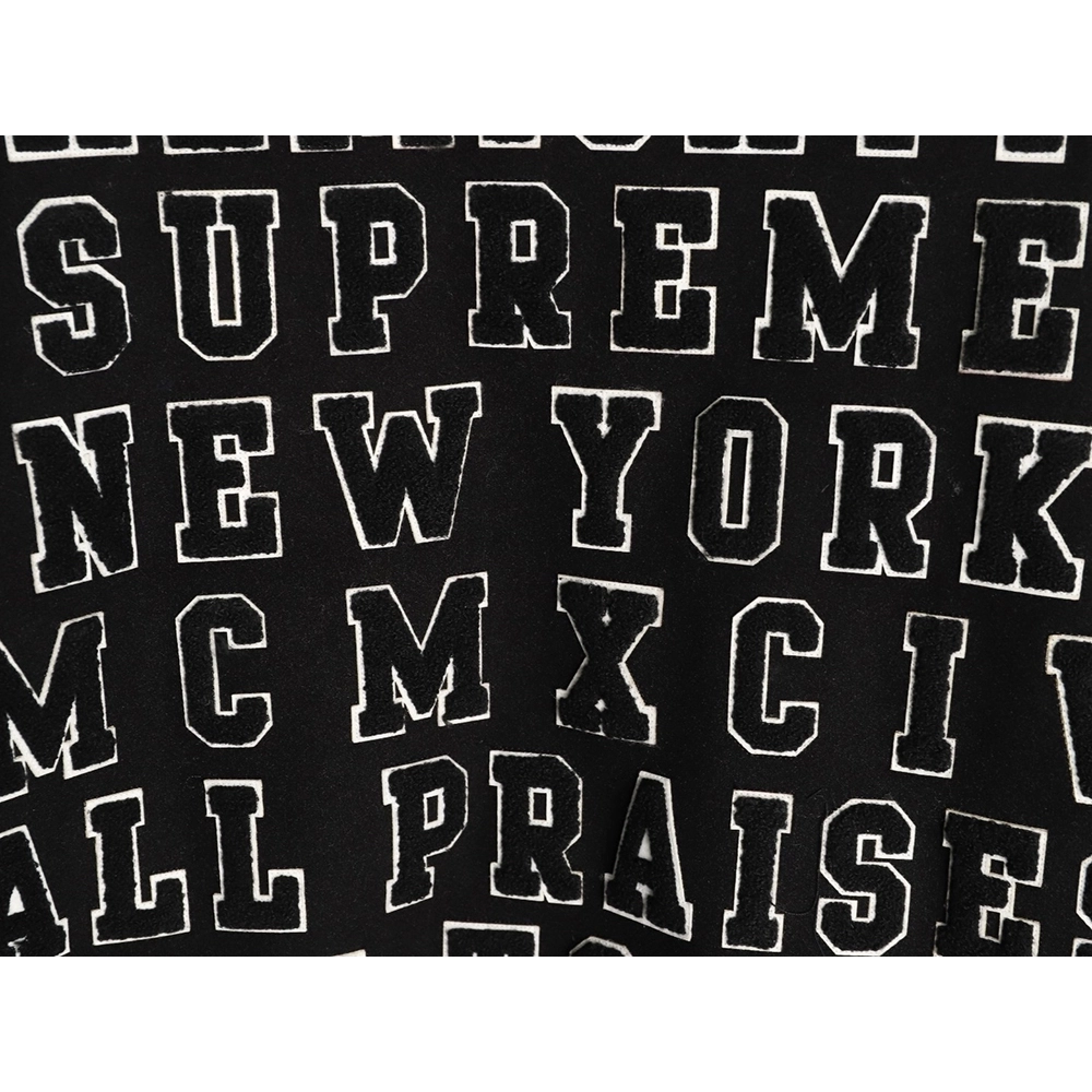 Supreme chenille appliqu¨¦ pattern captains sleeve baseball jersey,Supreme