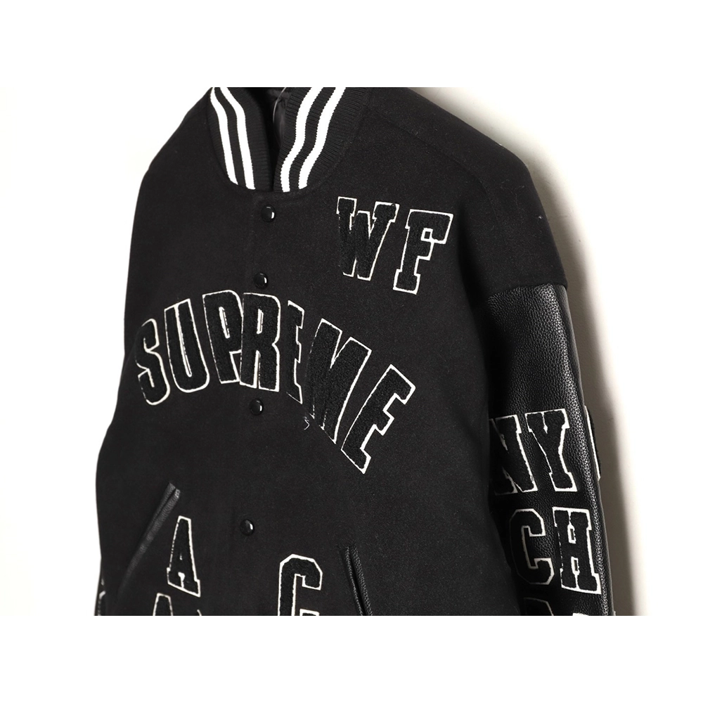 Supreme chenille appliqu¨¦ pattern captains sleeve baseball jersey,Supreme