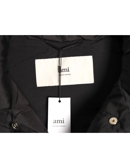 Ami Embossed Heart Down Vest,Ami