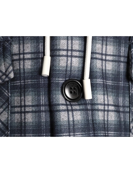 Celine plaid cashmere hooded cotton coat,Celine