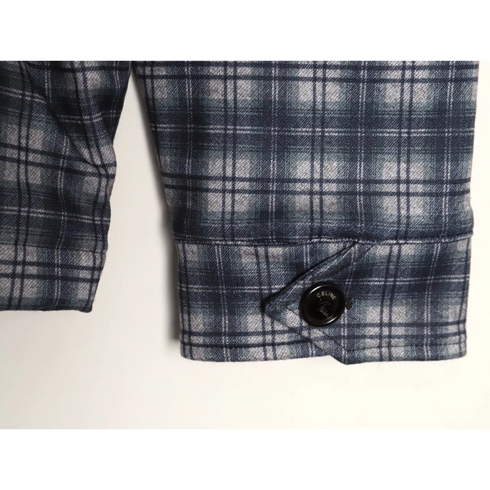 Celine plaid cashmere hooded cotton coat,Celine