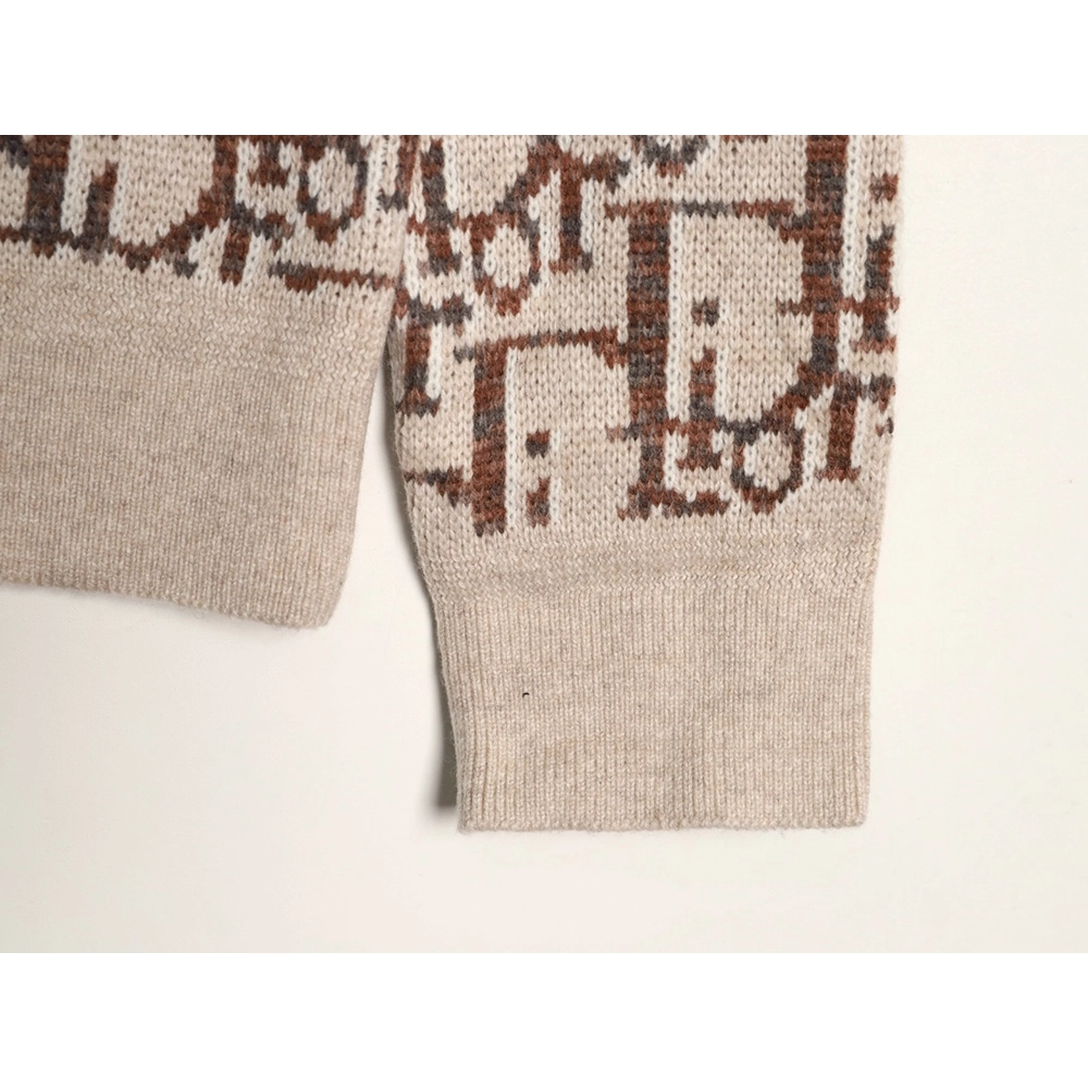 Dior all-over jacquard knit crew neck sweater,Dior