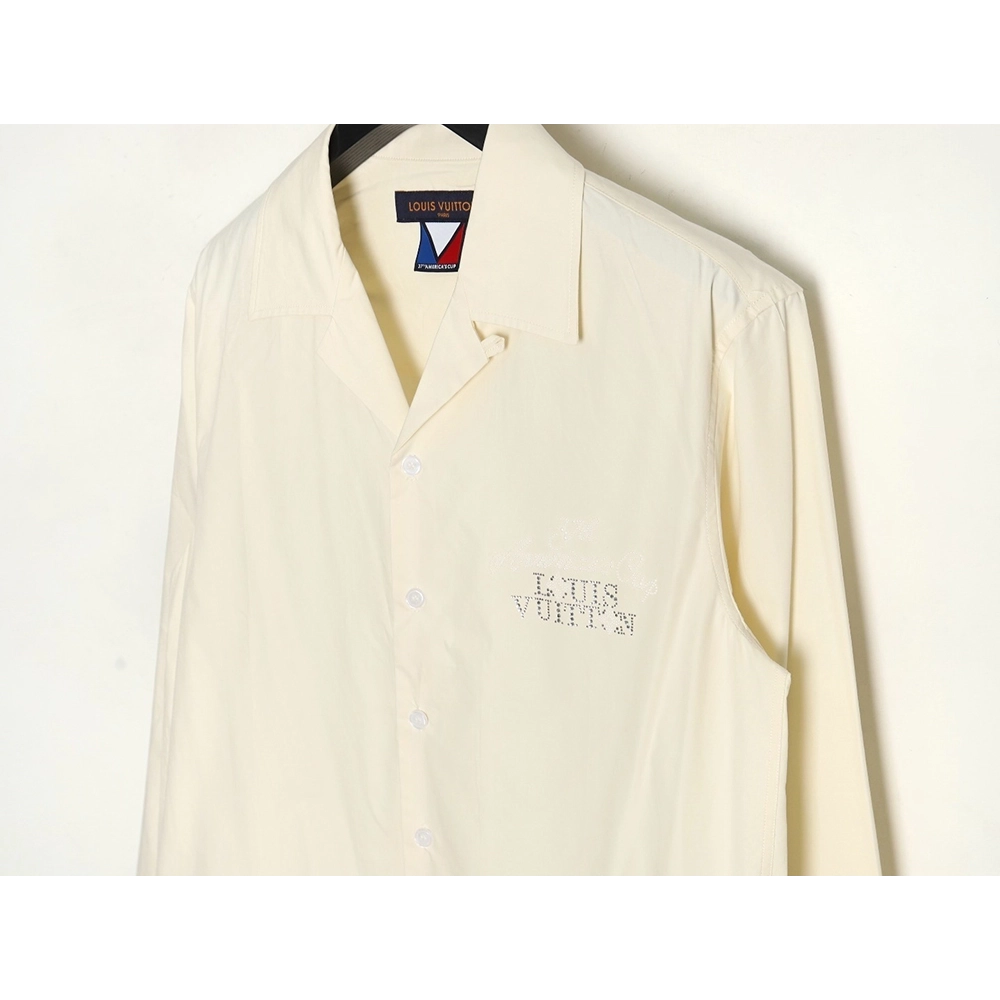 Louis Vuitton long-sleeved shirt with beaded embroidery,Louis Vuitton
