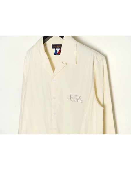 Louis Vuitton long-sleeved shirt with beaded embroidery,Louis Vuitton