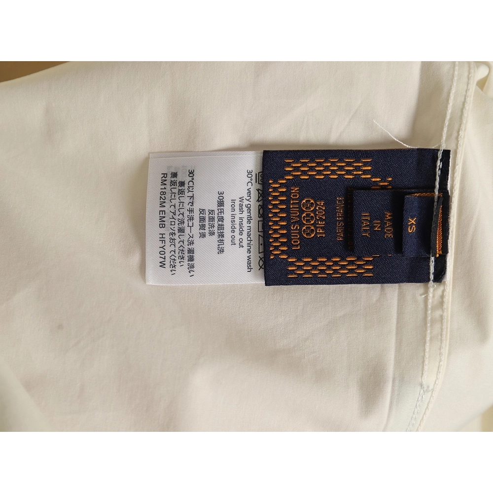 Louis Vuitton long-sleeved shirt with beaded embroidery,Louis Vuitton