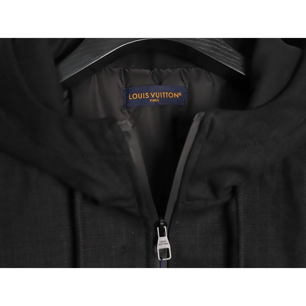 Louis Vuitton monogram embossed work pocket zip-up cotton jacket TSK1,Louis Vuitton