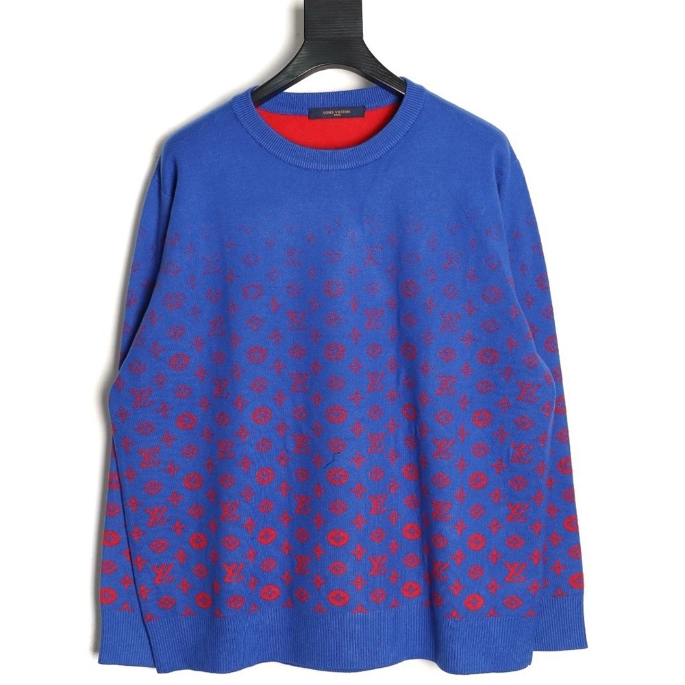 Louis Vuitton all-over starry gradient wool knit sweater,Louis Vuitton