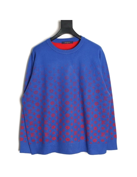 Louis Vuitton all-over starry gradient wool knit sweater,Louis Vuitton