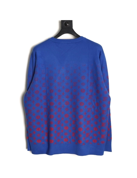 Louis Vuitton all-over starry gradient wool knit sweater,Louis Vuitton