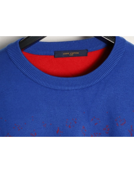 Louis Vuitton all-over starry gradient wool knit sweater,Louis Vuitton