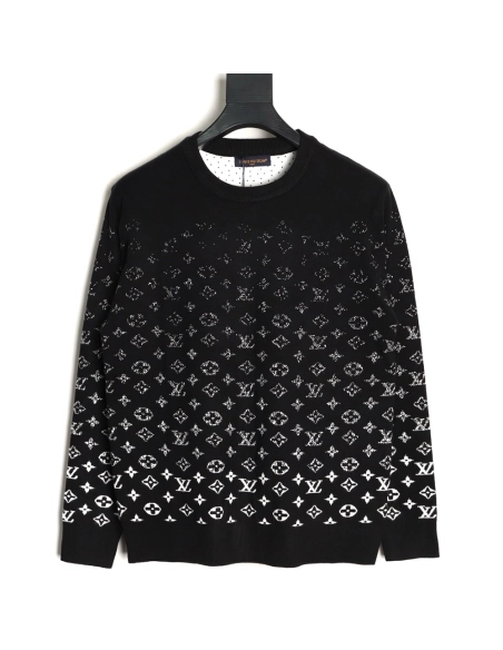 Louis Vuitton all-over starry gradient wool knit sweater TSK1,Louis Vuitton