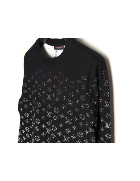 Louis Vuitton all-over starry gradient wool knit sweater TSK1,Louis Vuitton