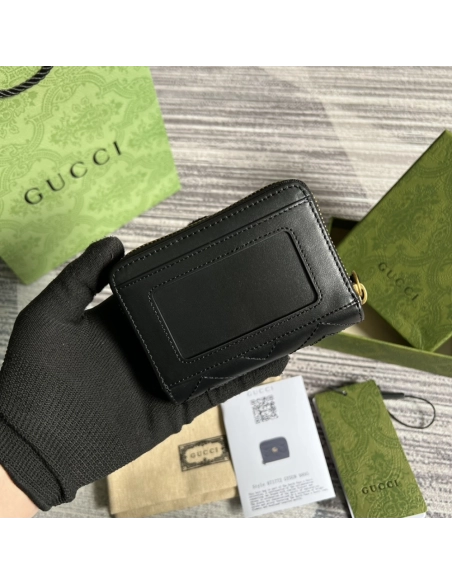 Gucci GG Marmont Quilted Zipper Card Holder 671772 11.5X8.5X3cm,Gucci Wallets,Wallets,BAGS