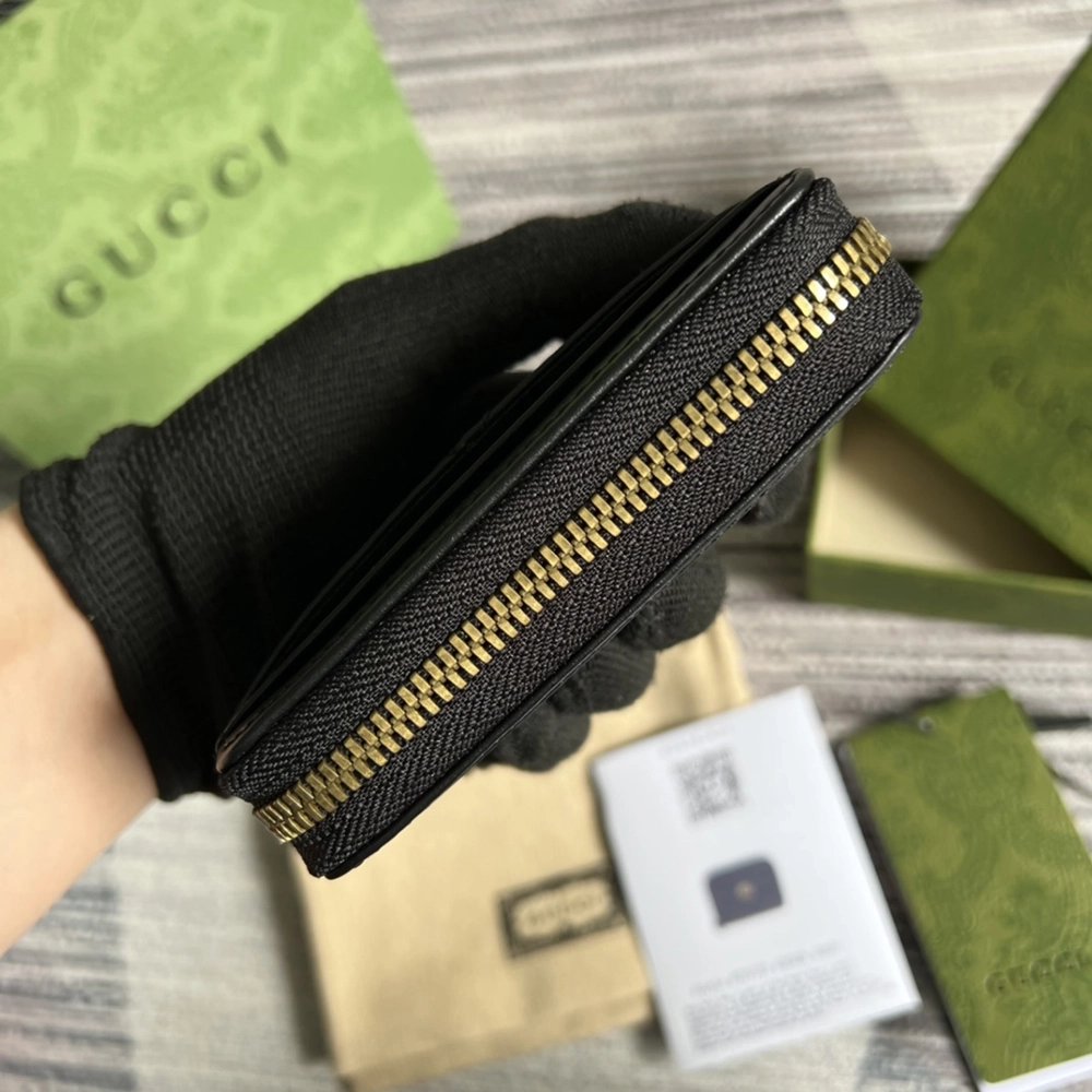 Gucci GG Marmont Quilted Zipper Card Holder 671772 11.5X8.5X3cm,Gucci Wallets,Wallets,BAGS