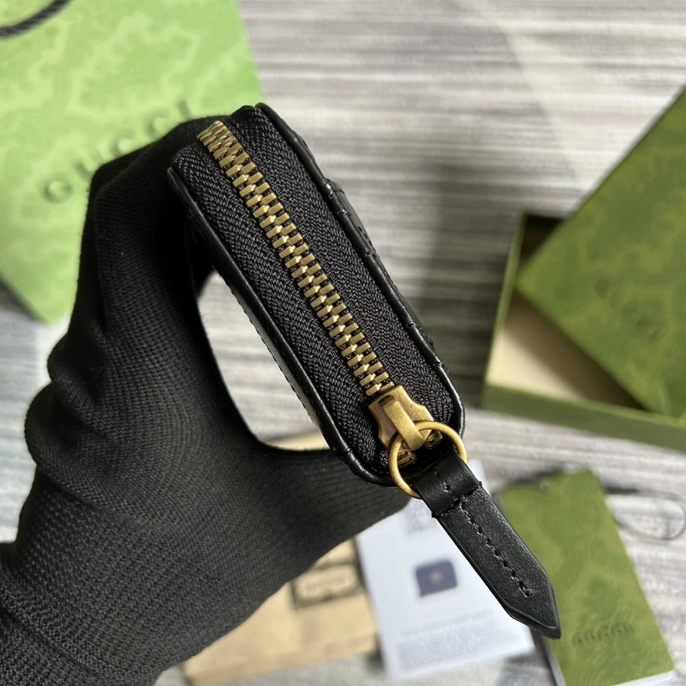 Gucci GG Marmont Quilted Zipper Card Holder 671772 11.5X8.5X3cm,Gucci Wallets,Wallets,BAGS
