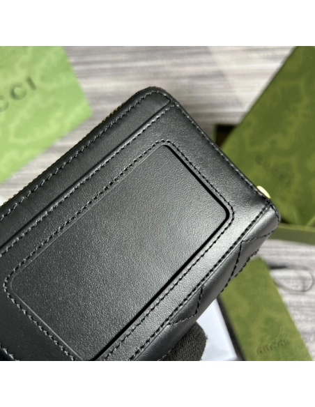 Gucci GG Marmont Quilted Zipper Card Holder 671772 11.5X8.5X3cm,Gucci Wallets,Wallets,BAGS