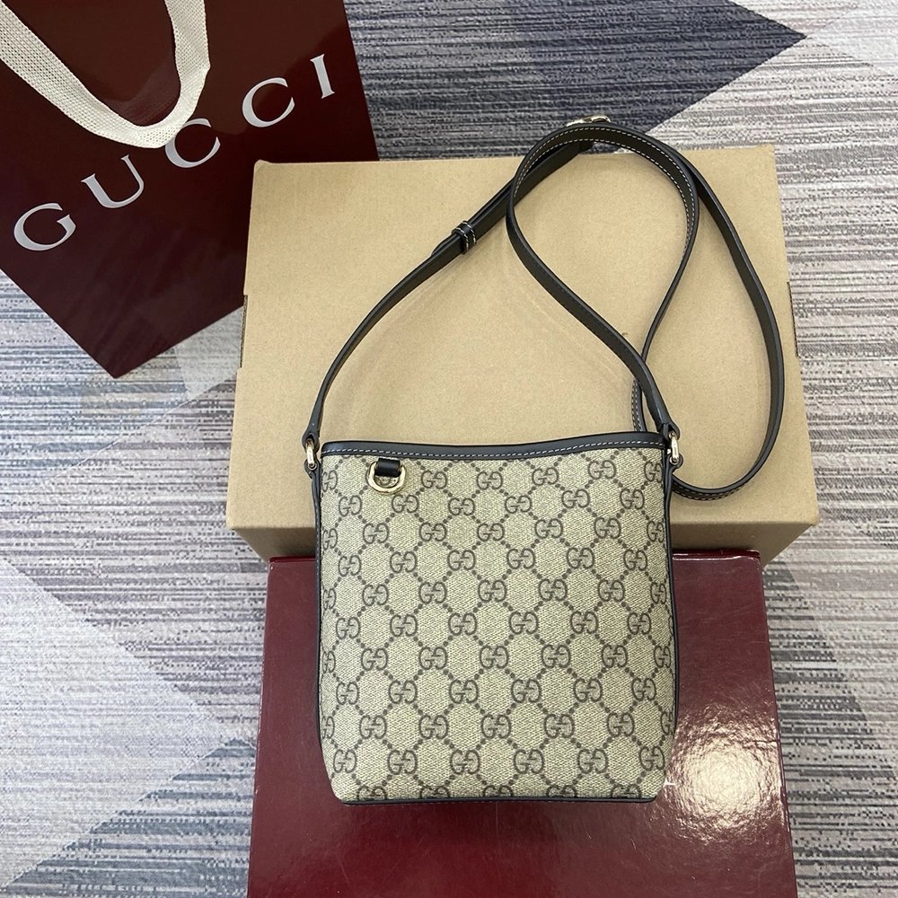 Gucci GG Emblem nano bucket bags 847090 15X18X7.8cm,Gucci Bags,BAGS