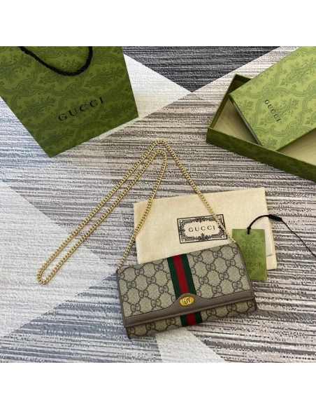Gucci Ophidia GG Supreme canvas chain Bags 546592 19X10X3cm,Gucci Bags,BAGS