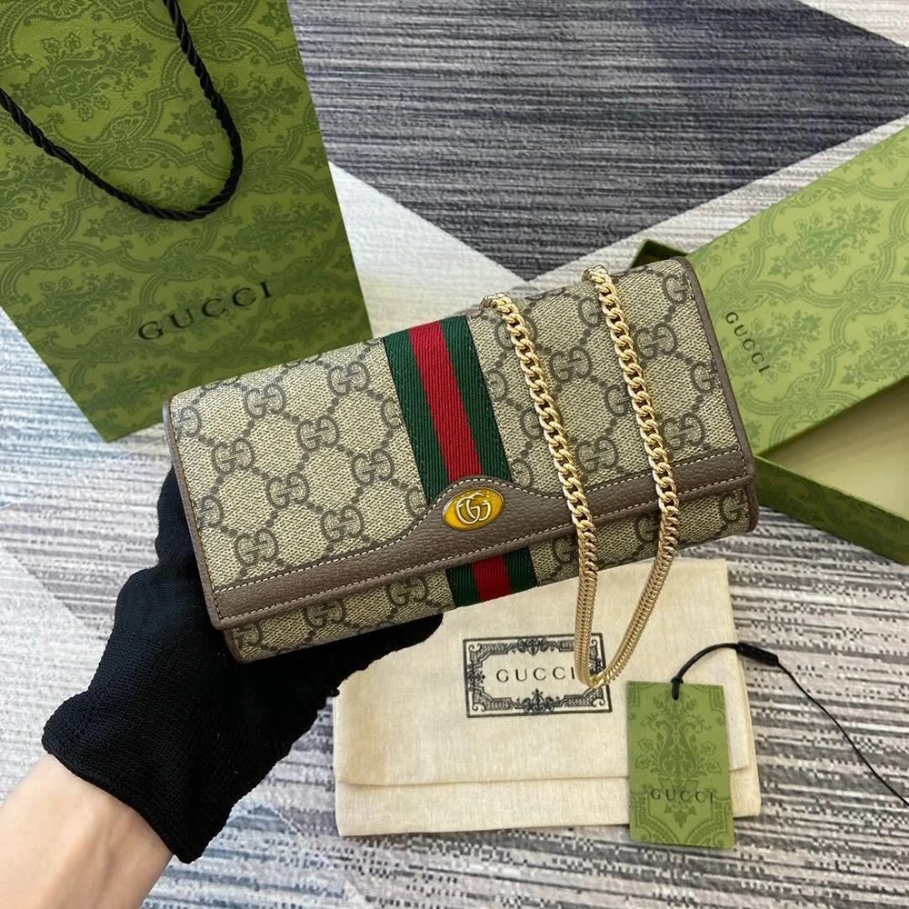 Gucci Ophidia GG Supreme canvas chain Bags 546592 19X10X3cm,Gucci Bags,BAGS